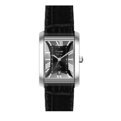 Alexandre Christie ALCW8714LDLSSBA Black Dial Black Leather Analog Women Watch